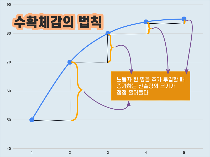 수확체감의 법칙 예시