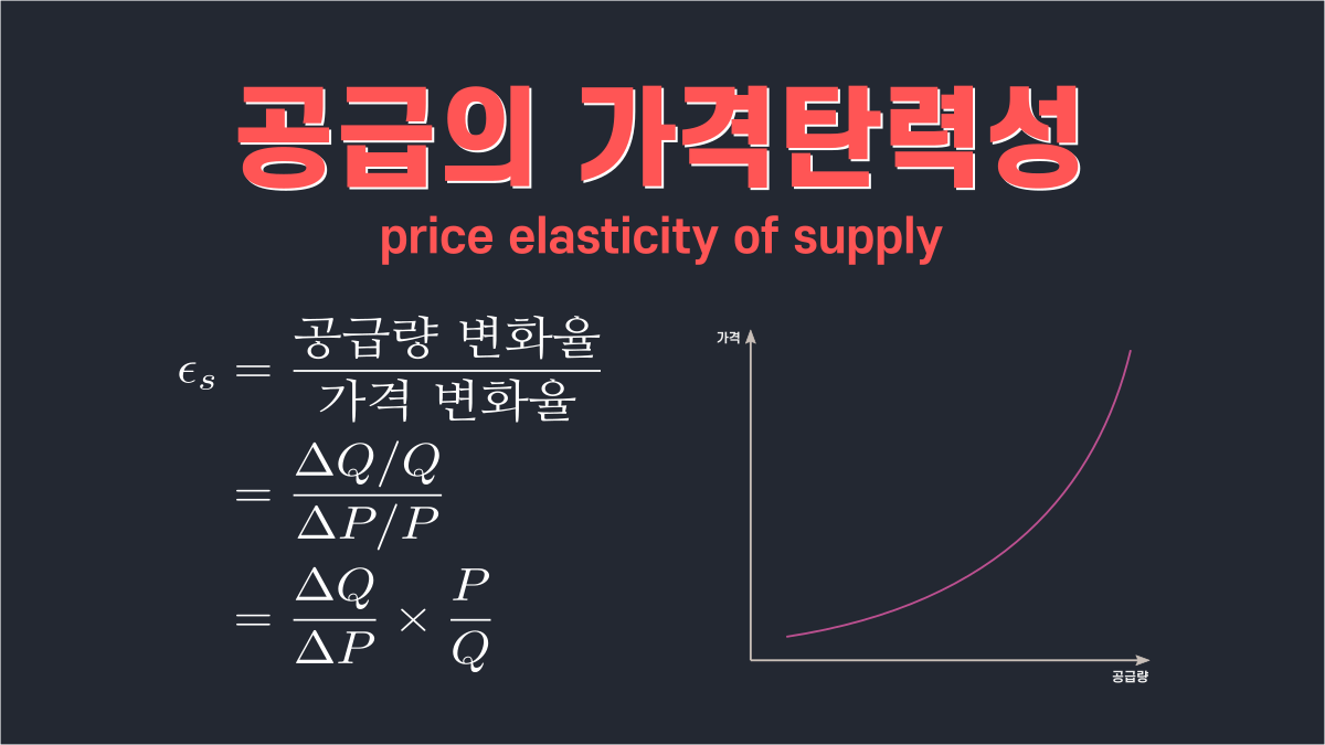 공급의 가격탄력성 설명