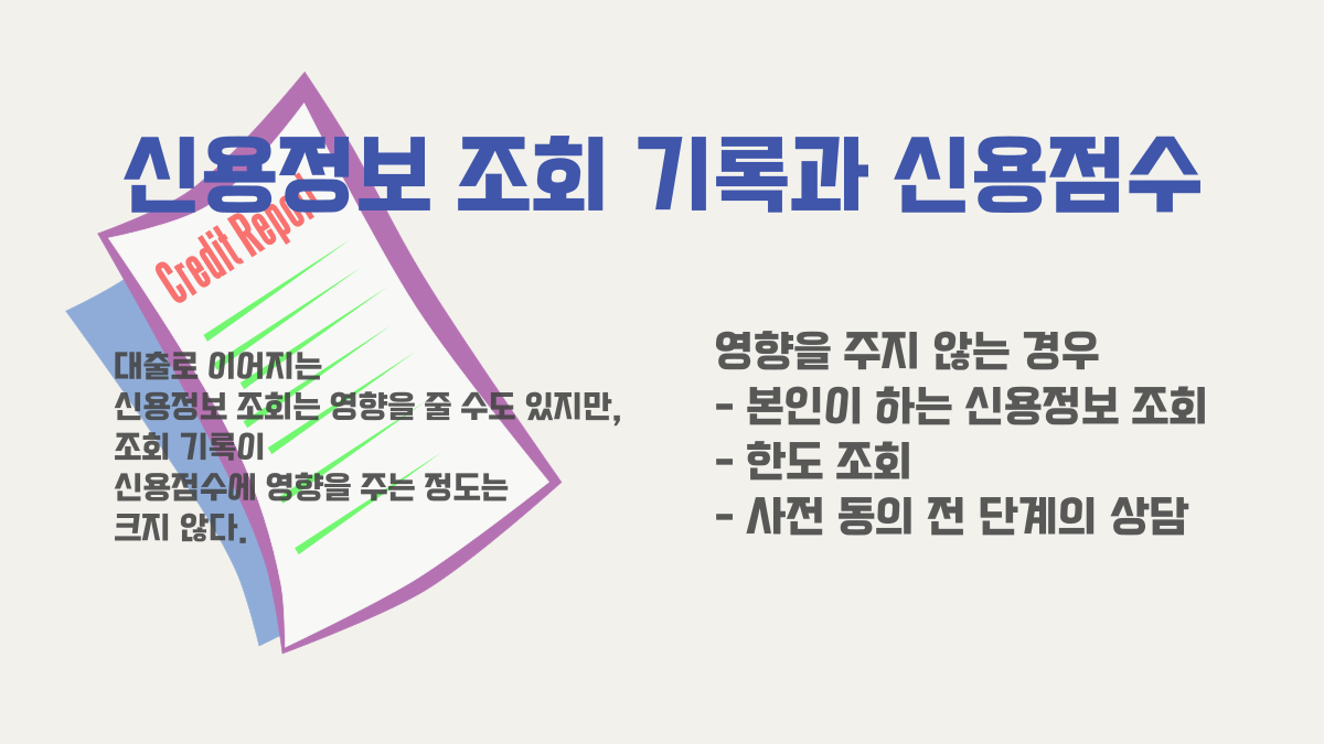 신용정보 조회와 신용점수